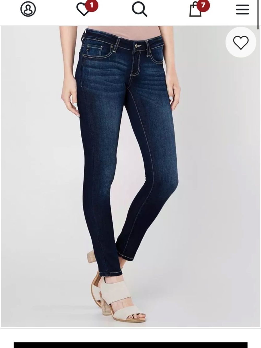 Kancan Dark Wash Women’s Skinny Jeans - Slim Fit